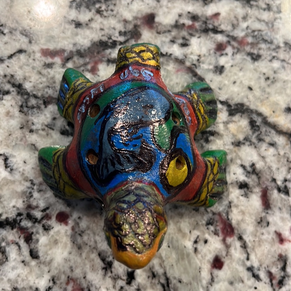 Cabo S. Lucas  ocarina terracotta/clay flutes/ pendants turtle.